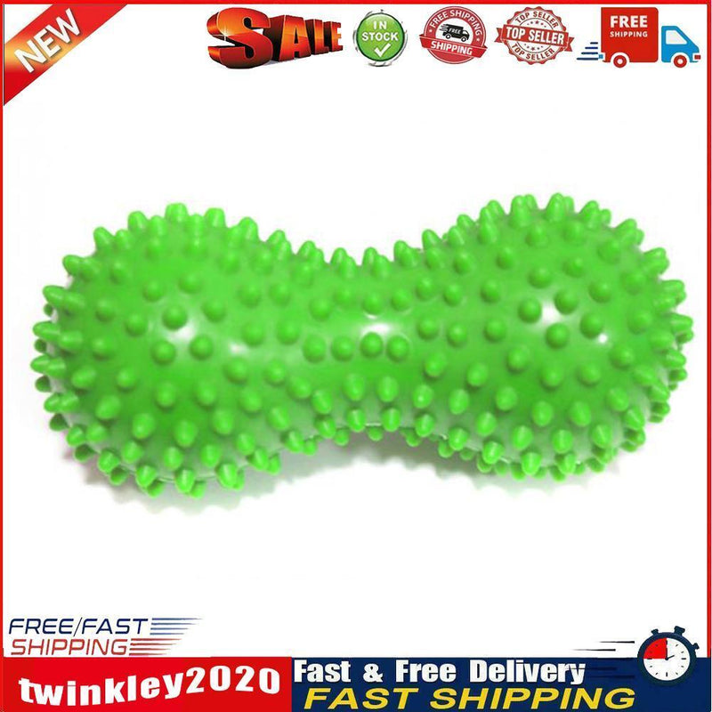 Peanut Shape Massage Fitness Ball Stress Relax Body Spiky Massager (Green) Newly