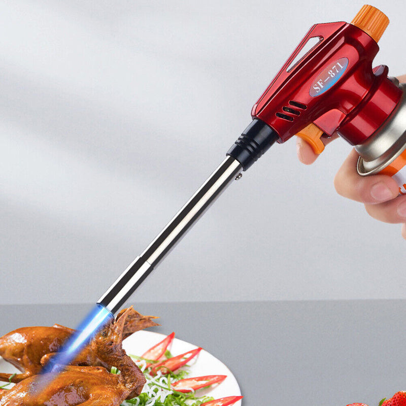Portable Adjustable Gas Torch Lighter Stainless Heating Blower for BBQ