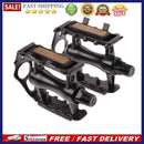 1 Pair BMX MTB Aluminium Alloy Mountain Bicycle 9/16" Pedals Flat(Black)