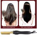 2 in 1 Hair Straightener Curler Electric Hot Heating Iron Styling Comb (EU)