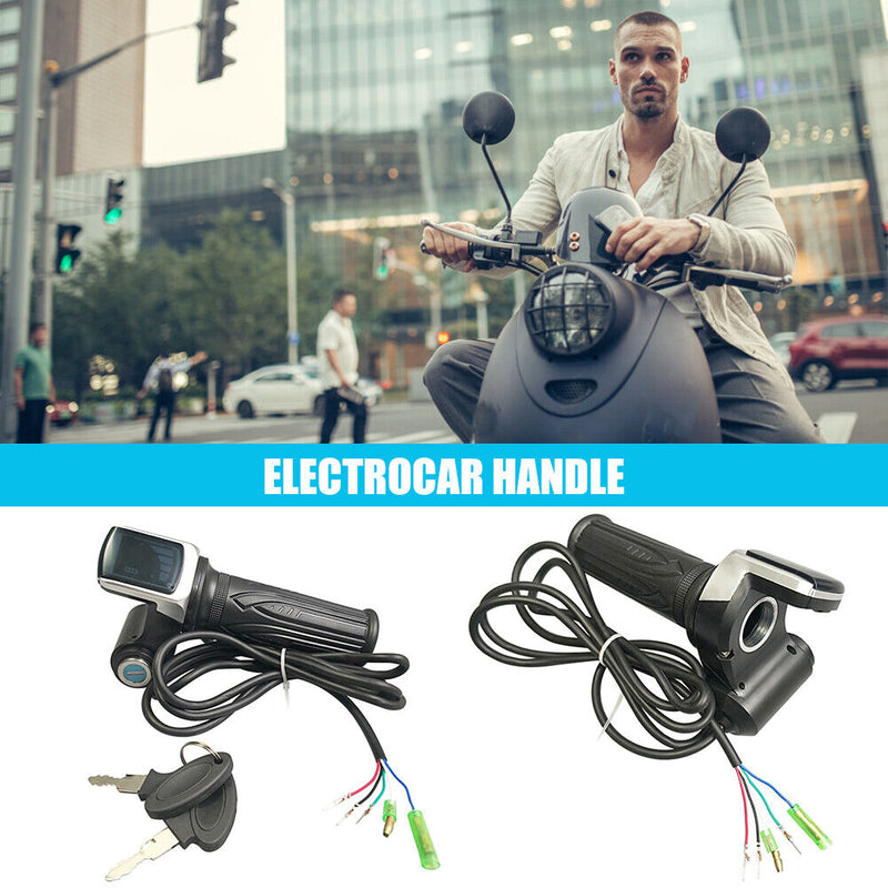 Electric Bicycle Throttle Grip Handle Accelerator with LED Display (36V) Newly