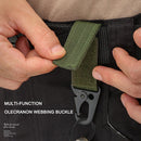 Outdoor Carabiner Keychain Hanging Webbing Buckle MOLLE Hook (Army Green) Newly