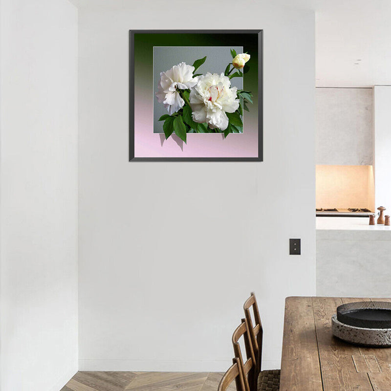 5D Diamond Painting Kit Flower out of Frame Full Round Drill Rhinestone DIY