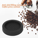 Non-slip Coffee Tamper Pad Silicone Coffee Powder Hammer Press Mat (Black)