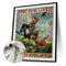#A Retro Riding Girl Poster Oil Paint By Numbers DIY Frameless Drawing Picture