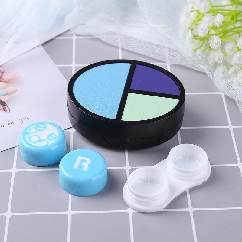 Portable Fashion Travel Square Contact Lens Case Set Glasses Wearing Tools