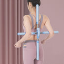 Yoga Hunchback Posture Corrector Cross Open Back Correction Stick (Blue)