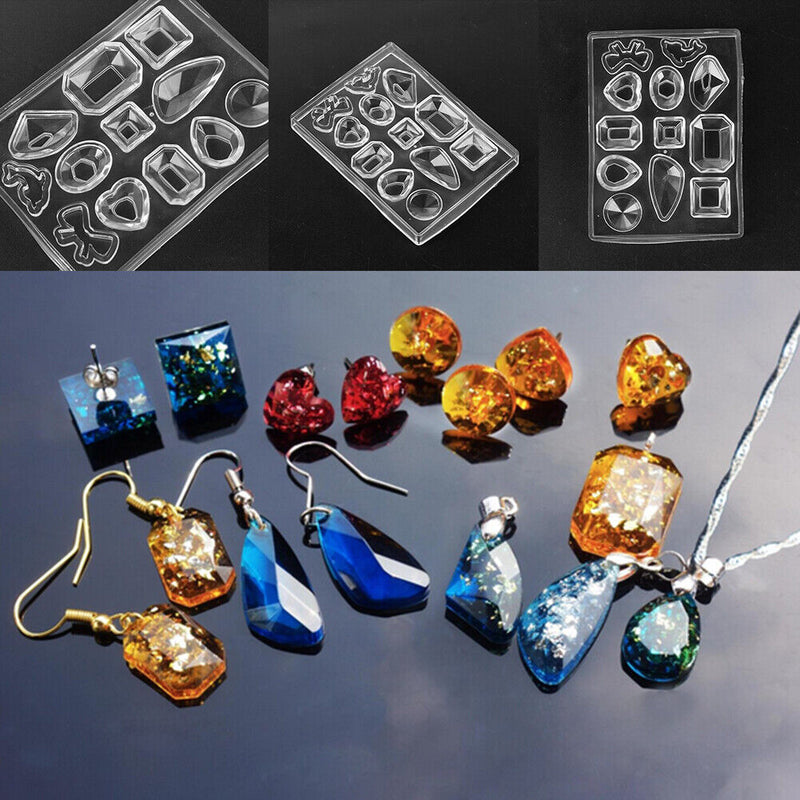 1pc Crystal Silicone Mold Earrings Pendant Jewelry Making Mould Craft Tool Newly