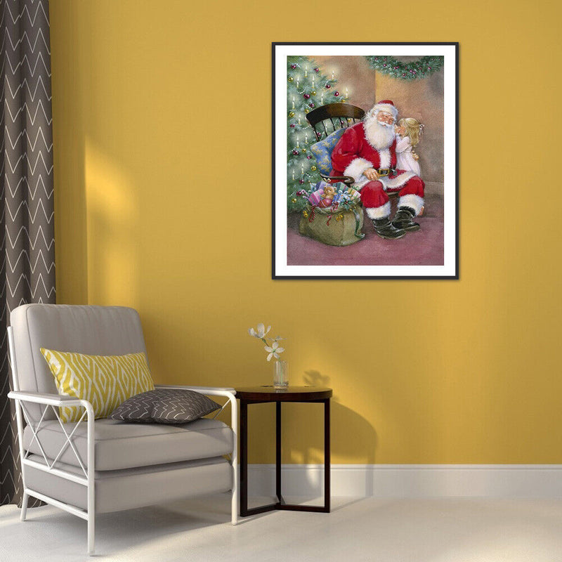 5D DIY Diamond Painting Santa Full Round Drill Mosaic Christmas Picture Kit