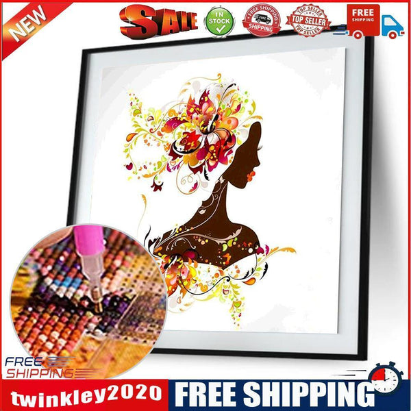Flower Fairy 5D Diamond DIY Painting Kit Home Decor Craft 30 X 30cm(A)