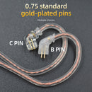 High-Purity Copper Twist Earphone Cable for KZ/CCA ZST ZSR Cord (C No Mic) Newly