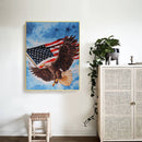 Full Cross Stitch American Flag Eagle Counted DIY Embroidery (SZX806-2)