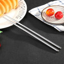 Stainless Steel Chopsticks Portable Non-slip Food Sticks Tableware Chinese Gi
