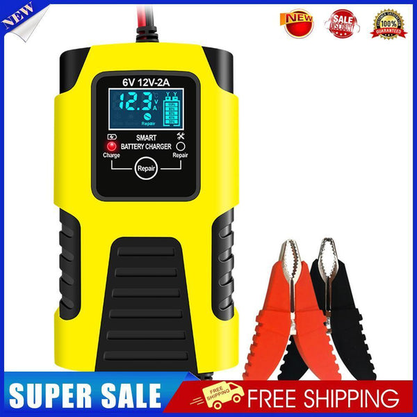 3-Stage Repair Smart Motorcycle GEL AGM Lead Acid Battery Charger (US Plug)