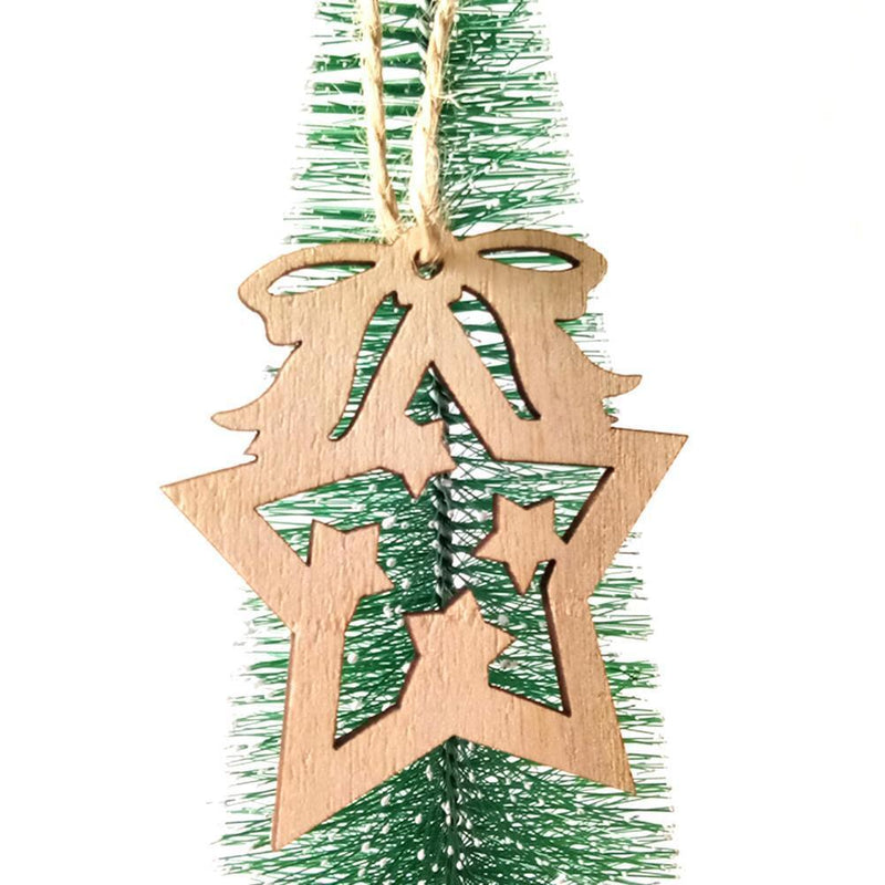 3pcs Nordic Style Wooden DIY Hanging Ornaments Christmas Holiday Decorations