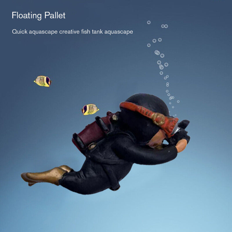 Aquarium Fish Tank Aquatic Landscape Diver Underwater Aquatic Floating Ornament