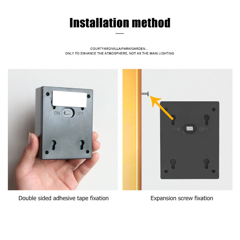 2pcs LED Solar Light Outdoor Wall Lamp for Garden Yard Decor (Warm Light) Newly