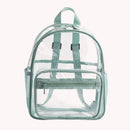 PVC Clear Shoulder Backpacks Top-Handle College Student Waterproof Rucksack
