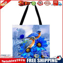 Blue flowers and birds Printed Shoulder Shopping Casual Large Tote Handbag