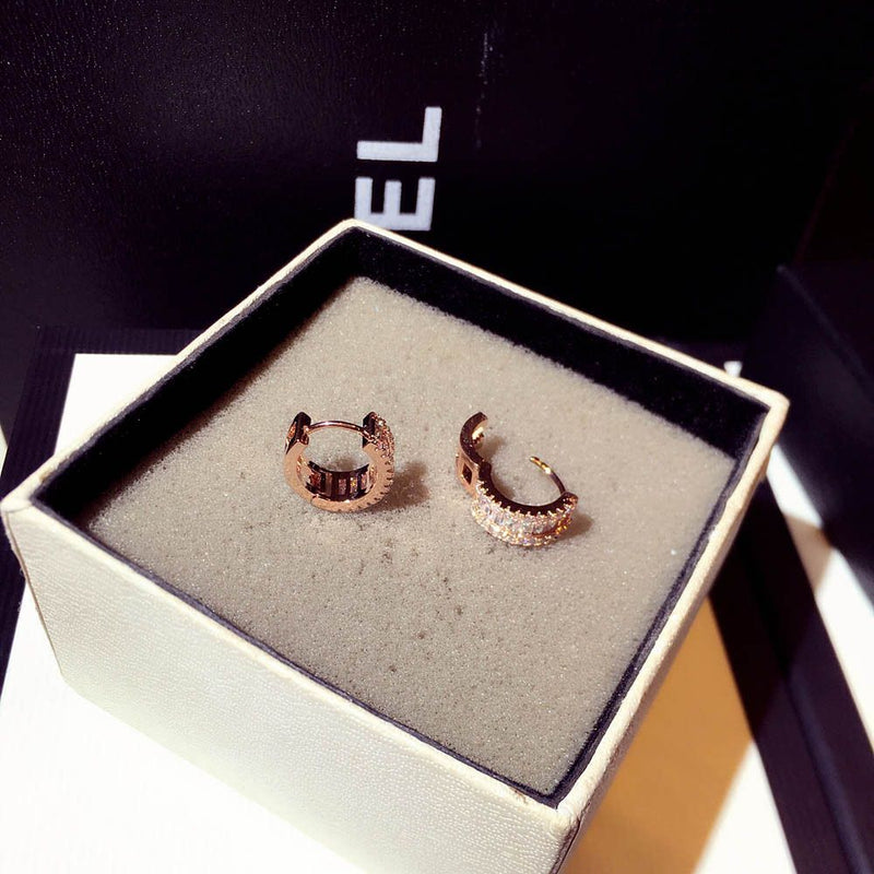 Eardrop Women Wedding Earrings Pendant Super Micro Inlaid Rhinestone Ear Stud
