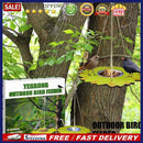 Outdoor Bird Feeder Stainless Steel Plate Hanging Feeder Garden Yard Decoration