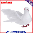 Artificial Decorative Dove Foam Feather White Bird Home Gardens Decor Ornament Hoc