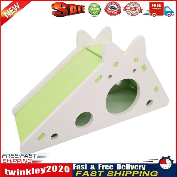 Assembled Hamster Slide Toys Guinea Pig Hamster Cage House Nest (Green) Newly