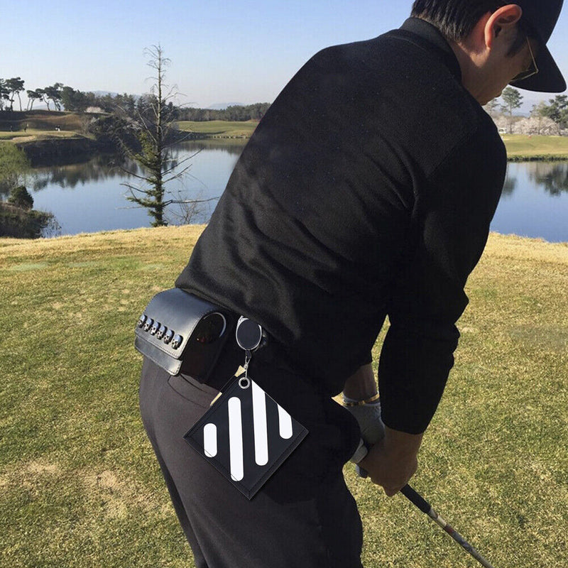 Golf Ball Cleaning Bag w/ Hanging Buckle Double-Sided Golf Club Wiping Towels