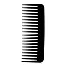 Smooth Comb Portable Wide Tooth Hairdressing Comb Pro Flat Comb (Black) Newly