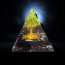 Crystal Energy Orgone Pyramid Mold Gather Wealth Prosperity Peridot Healing Gem
