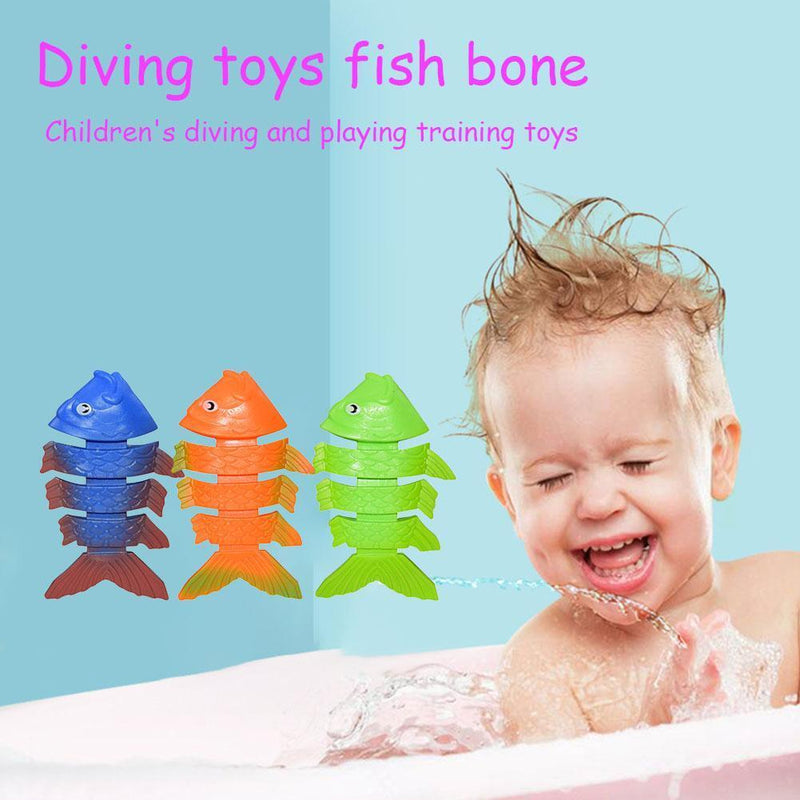 3pcs Underwater Training Children Pool Throwing Diving Game Toys (Dolphin)