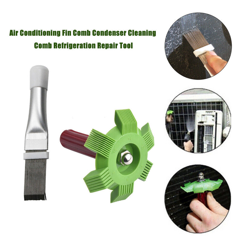 Air Conditioning Fin Comb Condenser Cleaning Refrigeration Tool (2pcs) Newly