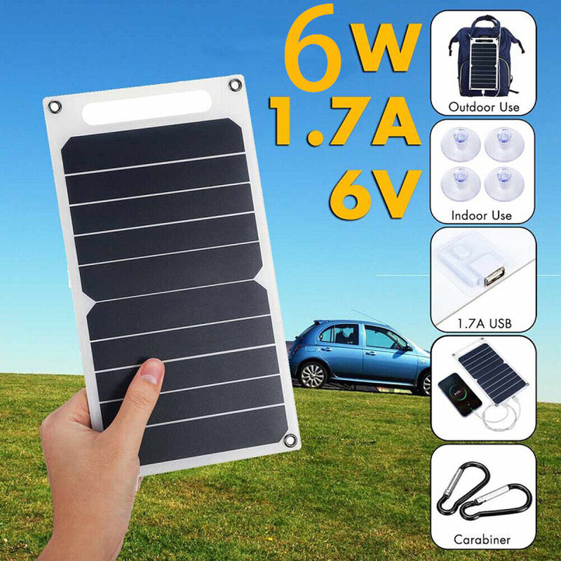 6W 5V USB Port Solar Panel IP65 Waterproof Phone Portable Sunpower Solar Ce