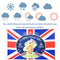Queen Platinum Jubilee Flag - Polyester Queen Elizabeth Party Flag 5ft X 3ft