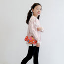 Cute Candy Crossbody Bag Girls Kids PU Shoulder Small Money Pouch (Orange)