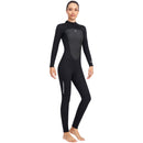 3mm Neoprene Wetsuits Women Back Zipper Full Diving Suits (Black L) Newly