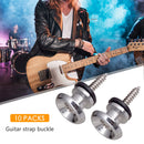 10pcs Guitar Strap Locks Button Pins for Electric Acoustic Bass Locking Par