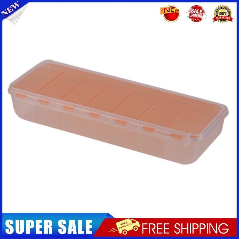 Large Travel Pill Cases Portable 7-Day Medicine Box Tablet Container(Orange