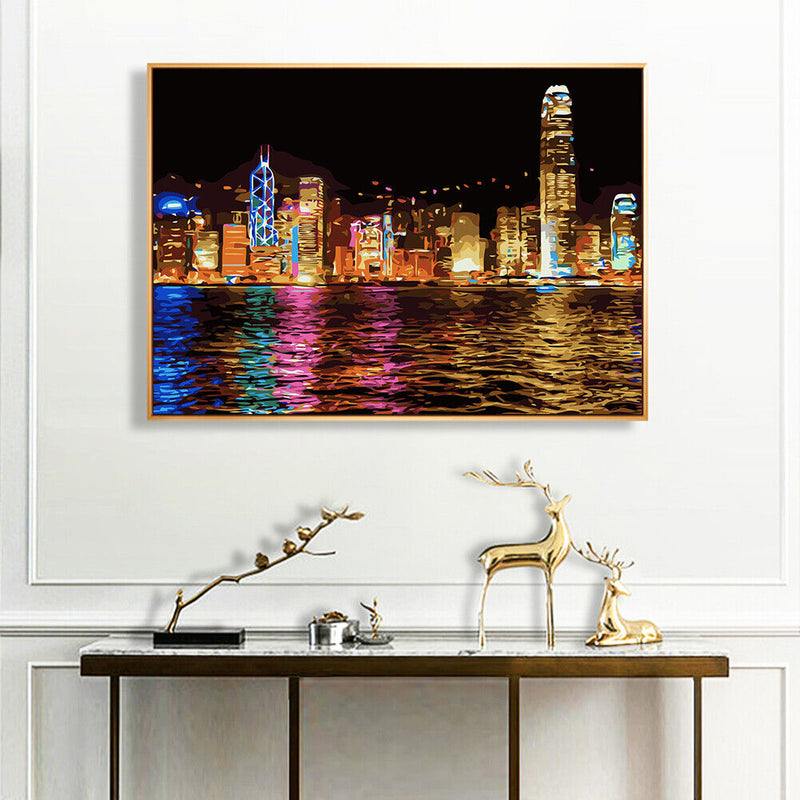Riverside Night 50x40cm Oil Paint By Numbers Picture DIY SXD216026