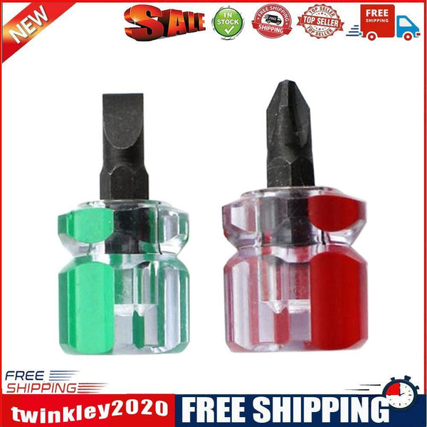 2pcs/set Multi-use 1/2inch PP Handle Insulated Phillips Slotted Screwdriver