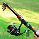 #A Fishing Rod with Spinning Reel Anti Slip Metal Long Shot Hard Ultra Light Pol