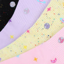 Cotton One Size Women Comfortable Creative Tube Sock Moon Starry Sky