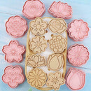 8PCS Flowers Cookie Mold Set Biscuit Cutters Baking Stamp Press Molds B1P2