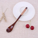 Wooden Spoon Tableware Honey Mixing Spoon Coffee Spoon(Khaki thread)