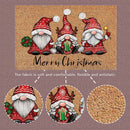 Christmas Gnome Dwarf Doormat Merry Christmas Welcome Carpet Door Rug (2) Newly
