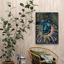 Hand Painted Blue Girl Acrylic Drawing Coloring Picture DIY Oil Paint by Numb