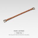 18-ring Camping Hanging Rope Tent Cup Lamp Hanger Clothes Line (Khaki) Newly