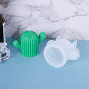 Handmade DIY Cactus Candle Mold Plaster Ornaments Crafts Decor Christmas Gifts