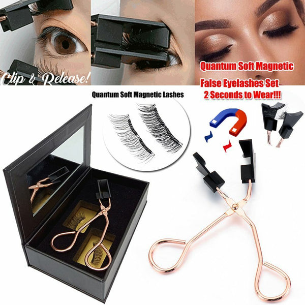 Magnetic Eyelash Curler Quantum Soft Magnetic False Eyelashes 2 Seconds to Wear