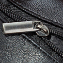 Simple Card Holder Leather Zip Wallet Black Key Holder Purse Wallet Coin Pouch